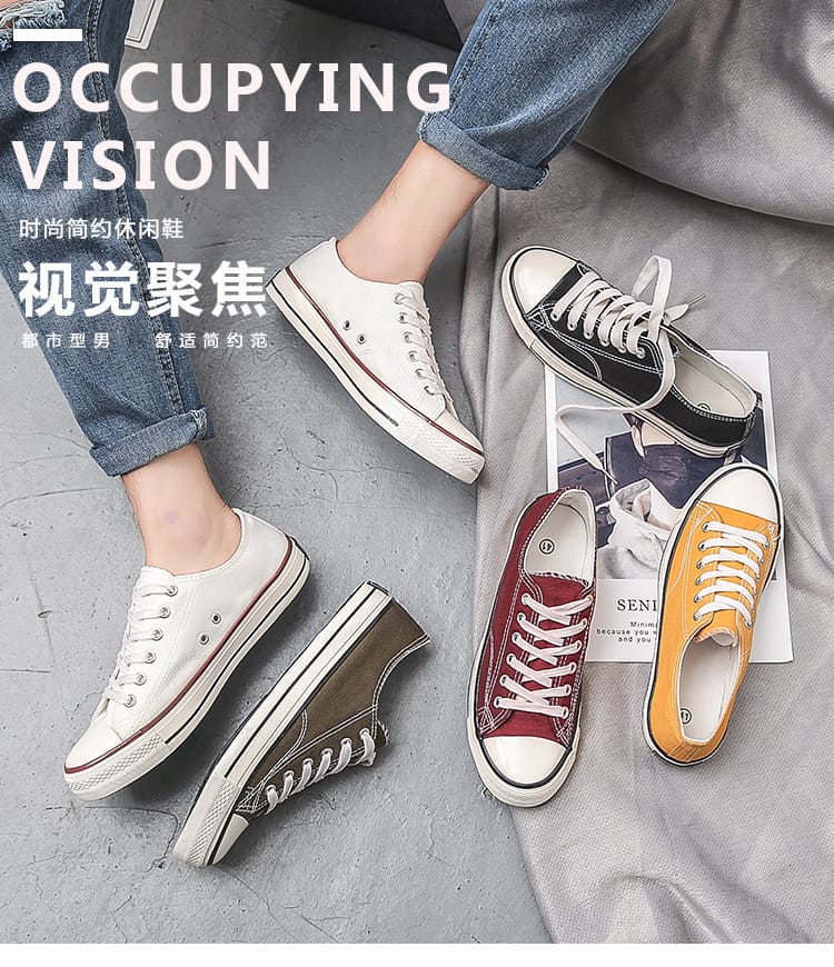 Retro 70s Canvas Sneakers | Low Top & High Top Unisex Casual Shoes – 16 Colors Retro 70s Canvas Sneakers – Low Top & High Top Unisex Casual Shoes | 16 Colors