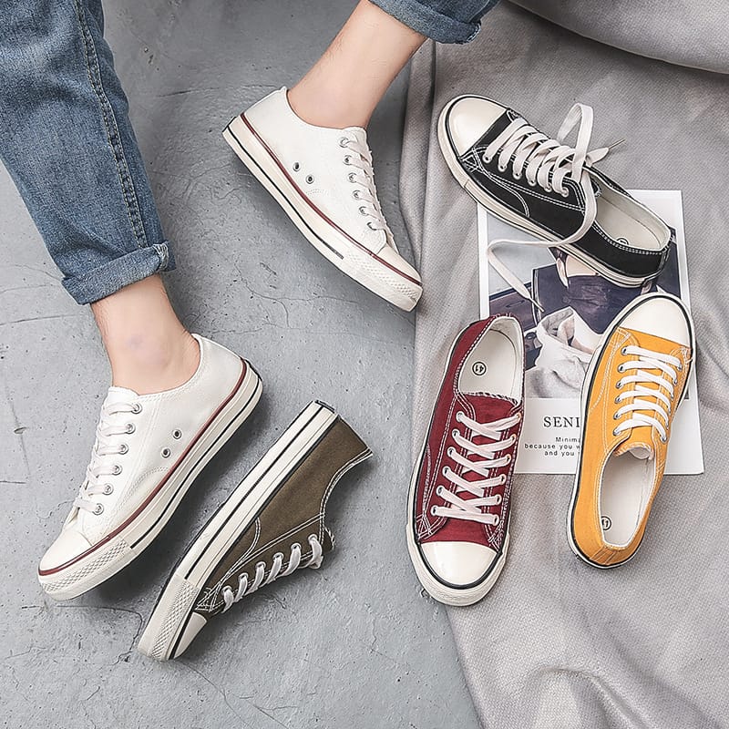 Retro 70s Canvas Sneakers | Low Top & High Top Unisex Casual Shoes – 16 Colors Retro 70s Canvas Sneakers – Low Top & High Top Unisex Casual Shoes | 16 Colors