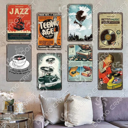Retro Music Poster Metal Tin Signs Vinyl Record Phonograph Metal Plaque Vintage Wall Decor for Cafe Bar Pub Living Room Home Retro Music Poster Metal Tin Signs Vinyl Record Phonograph Metal Plaque Vintage Wall Decor for Cafe Bar Pub Living Room Home