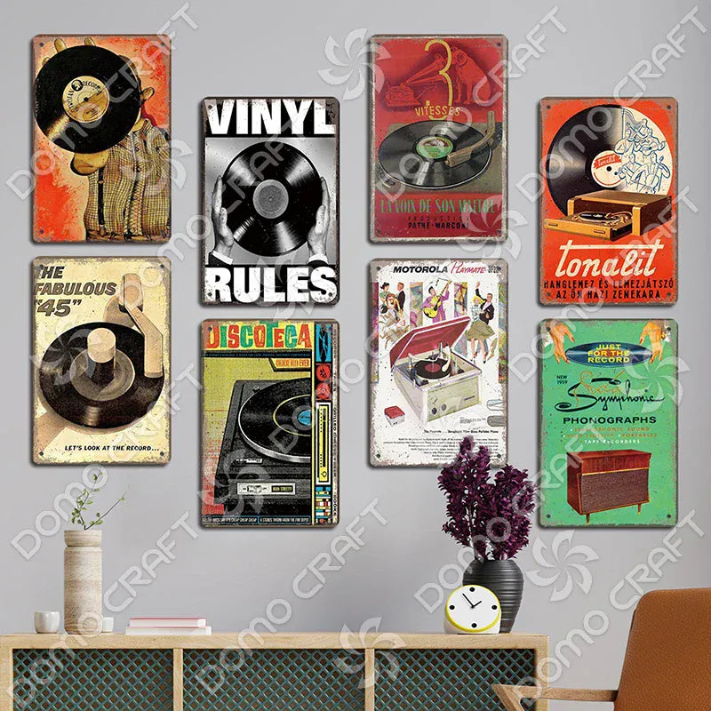 Retro Music Poster Metal Tin Signs Vinyl Record Phonograph Metal Plaque Vintage Wall Decor for Cafe Bar Pub Living Room Home Retro Music Poster Metal Tin Signs Vinyl Record Phonograph Metal Plaque Vintage Wall Decor for Cafe Bar Pub Living Room Home