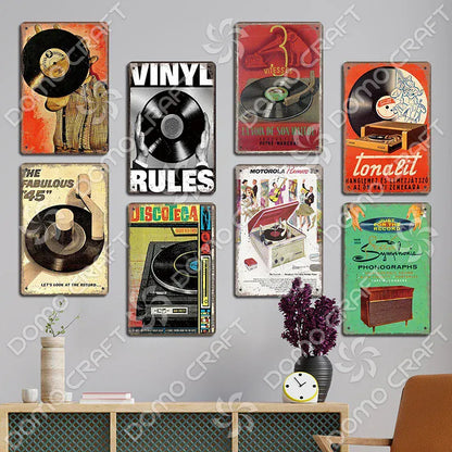 Retro Music Poster Metal Tin Signs Vinyl Record Phonograph Metal Plaque Vintage Wall Decor for Cafe Bar Pub Living Room Home Retro Music Poster Metal Tin Signs Vinyl Record Phonograph Metal Plaque Vintage Wall Decor for Cafe Bar Pub Living Room Home