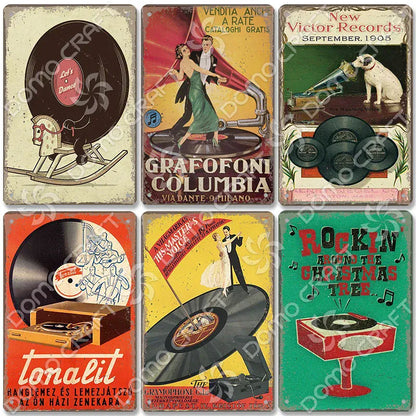 Retro Music Poster Metal Tin Signs Vinyl Record Phonograph Metal Plaque Vintage Wall Decor for Cafe Bar Pub Living Room Home Retro Music Poster Metal Tin Signs Vinyl Record Phonograph Metal Plaque Vintage Wall Decor for Cafe Bar Pub Living Room Home