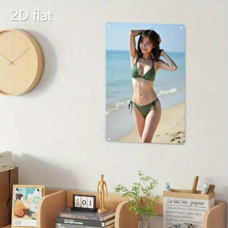 Retro Tin Poster Wall Decor，2D Flat, Metal Sign Plate - Promotional Poster with Artwork, Iron Paint, Water & Du Retro Tin Poster Wall Decor，2D Flat, Metal Sign Plate - Promotional Poster with Artwork, Iron Paint, Water & Du