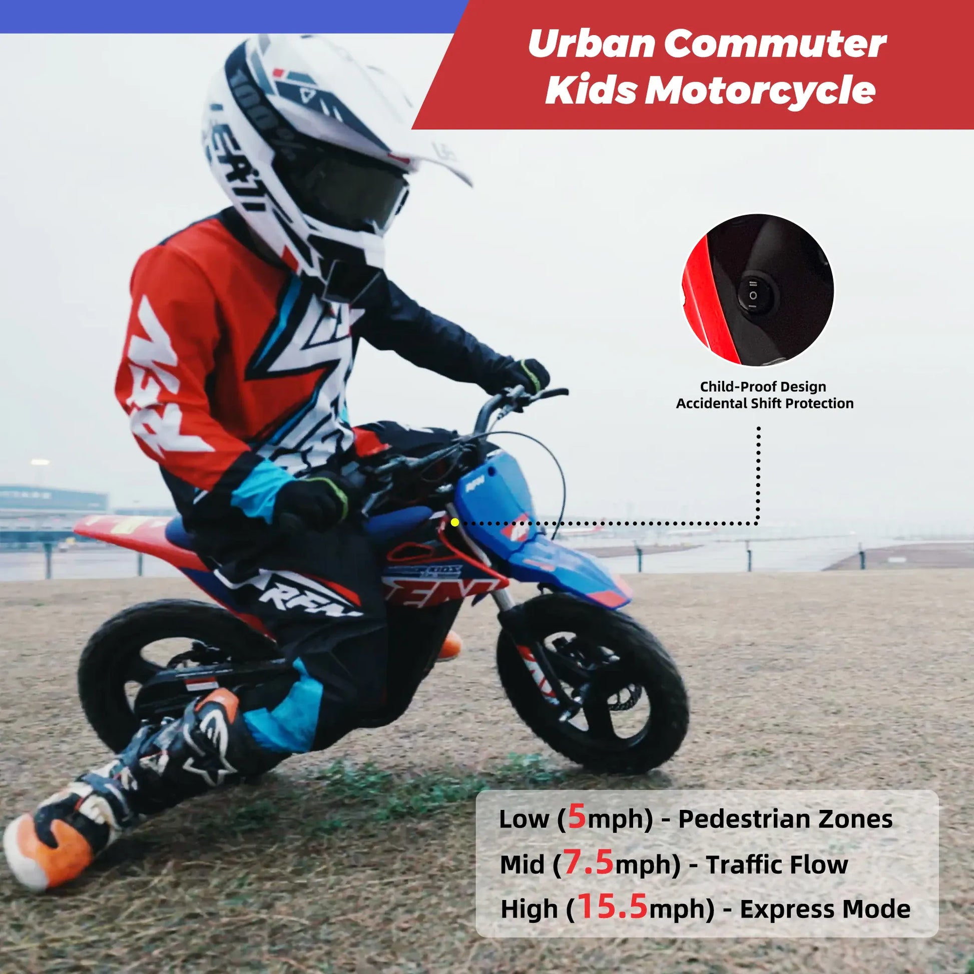 RFN Warrior Kids Electric Dirt Bike | Off-Road Motorcycle Ages 3–8 — Wahooly RFN Warrior Kids Electric Dirt Bike | Off-Road Electric Motorcycle for Ages 3–8 | Multiple Models & Colors