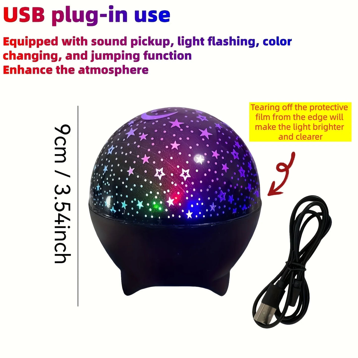 RGB Night Lights LED Projector Light Starry Moon Galaxy Projection Lamp RGB Night Lights LED Projector Light Starry Moon Galaxy Projection Lamp