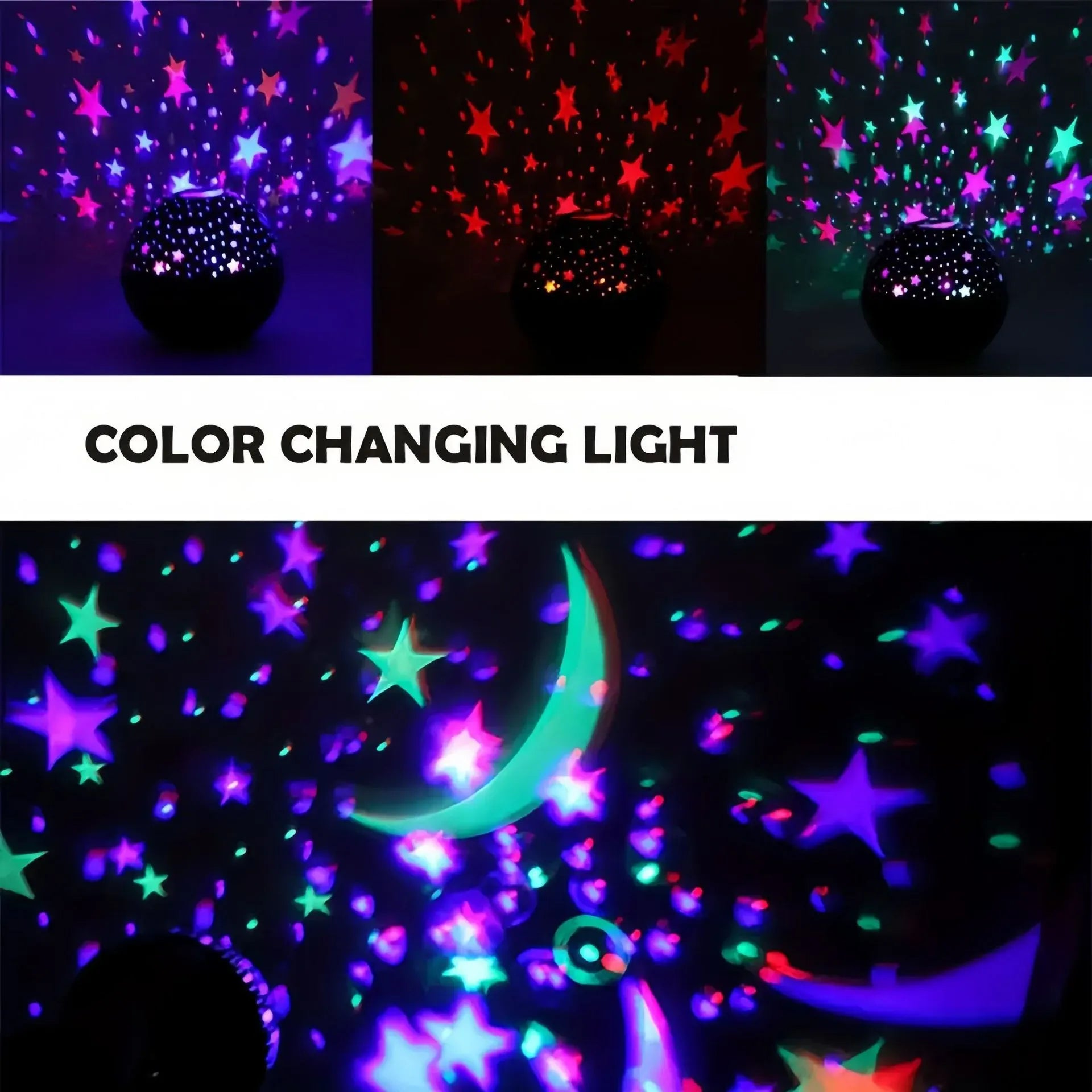 RGB Night Lights LED Projector Light Starry Moon Galaxy Projection Lamp RGB Night Lights LED Projector Light Starry Moon Galaxy Projection Lamp