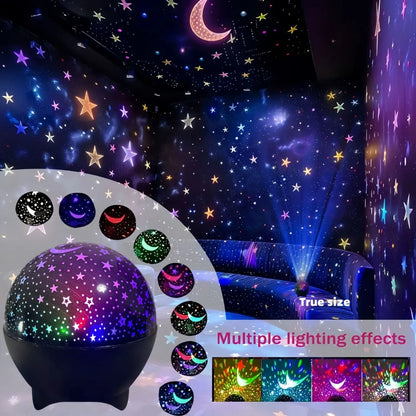 RGB Night Lights LED Projector Light Starry Moon Galaxy Projection Lamp RGB Night Lights LED Projector Light Starry Moon Galaxy Projection Lamp