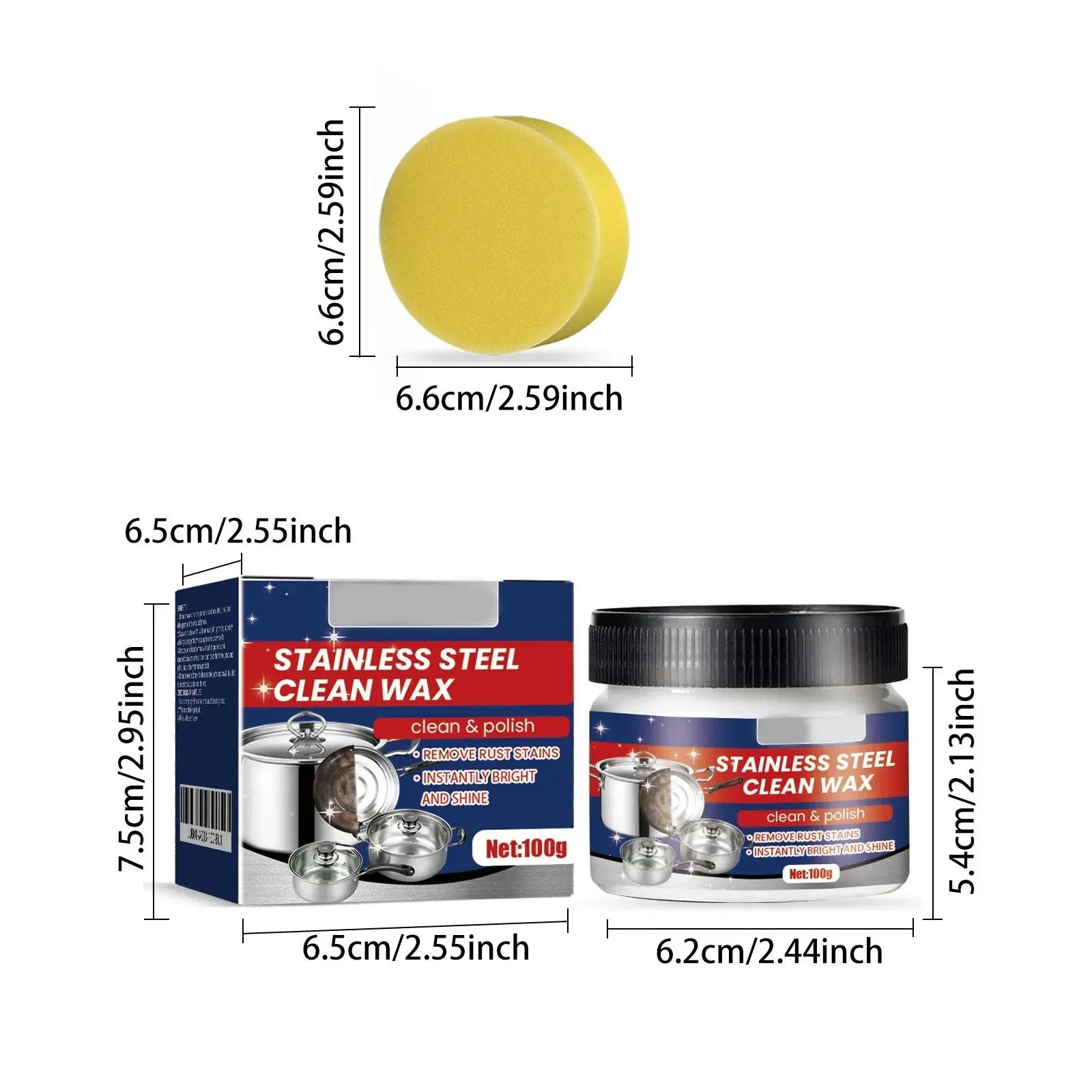 Rust Remover For Kitchen Home Stainless Steel Scratch Remover For Oven Sink Fridge Cookware Cleans Grease Scuffs Restores Shine Rust Remover For Kitchen Home Stainless Steel Scratch Remover For Oven Sink Fridge Cookware Cleans Grease Scuffs Restores Shine