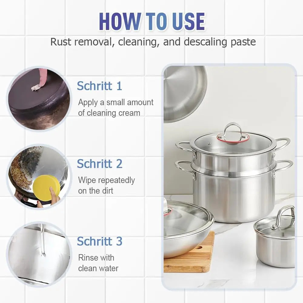 Rust Remover For Kitchen Home Stainless Steel Scratch Remover For Oven Sink Fridge Cookware Cleans Grease Scuffs Restores Shine Rust Remover For Kitchen Home Stainless Steel Scratch Remover For Oven Sink Fridge Cookware Cleans Grease Scuffs Restores Shine