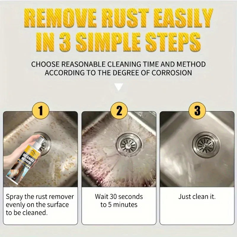 Rust Remover Spray - Effective Metal Surface Protector for Cars, Bicycles & Home Decor - No Electricity Needed, Easy to Use, Dur Rust Remover Spray - Effective Metal Surface Protector for Cars, Bicycles & Home Decor - No Electricity Needed, Easy to Use, Dur