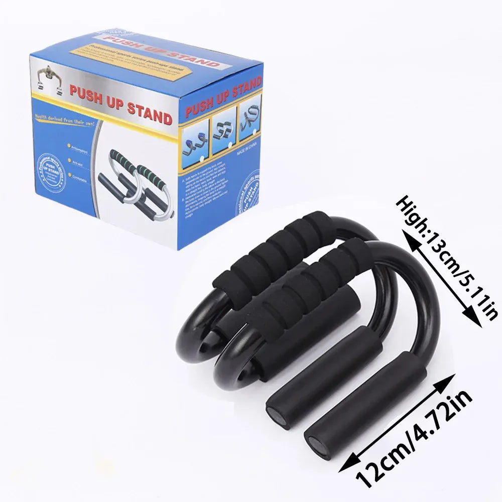 S-type push up support anti-skid foam handle thickened steel pipe household fitness equipment pectoral muscle training equipment S-type push up support anti-skid foam handle thickened steel pipe household fitness equipment pectoral muscle training equipment