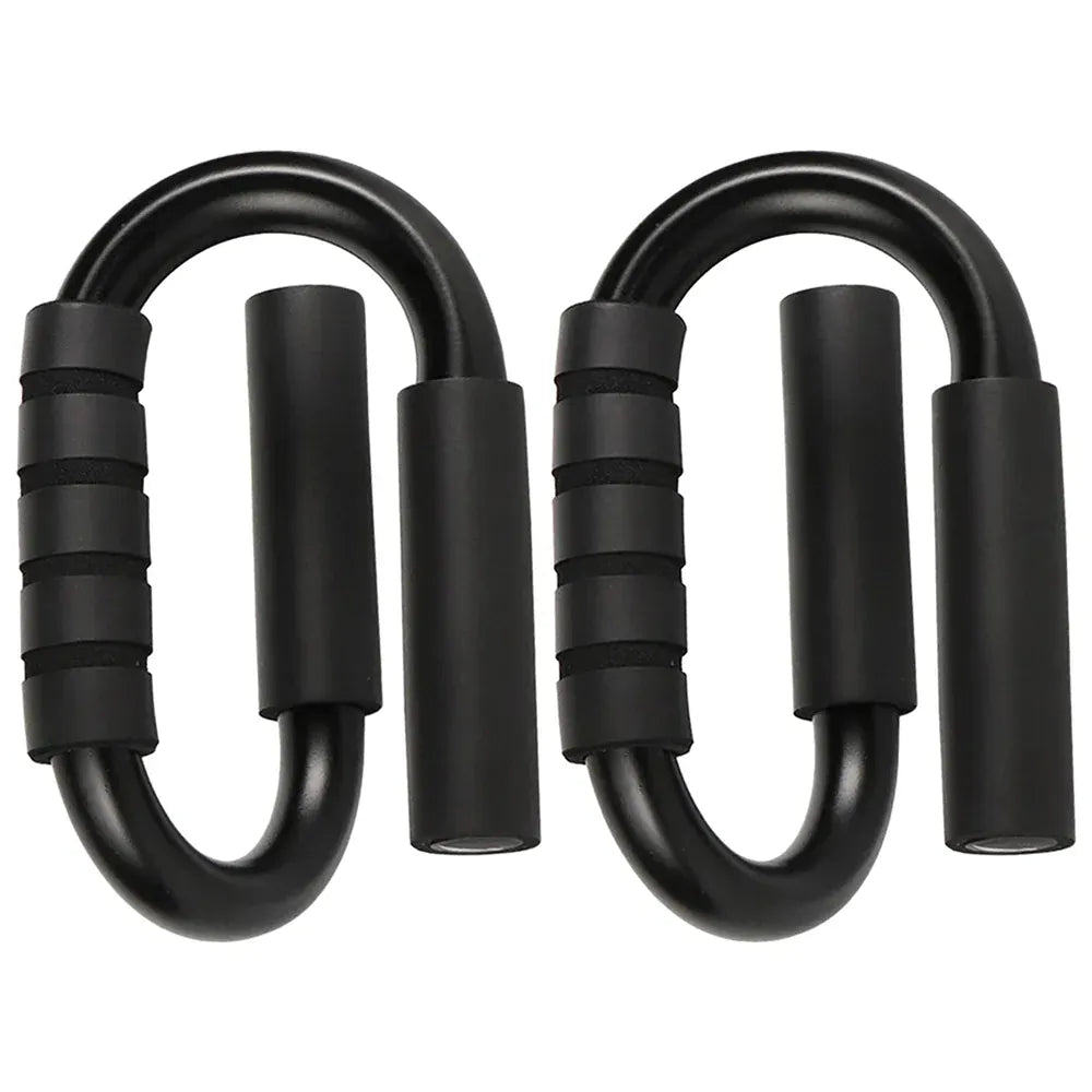 S-type push up support anti-skid foam handle thickened steel pipe household fitness equipment pectoral muscle training equipment S-type push up support anti-skid foam handle thickened steel pipe household fitness equipment pectoral muscle training equipment