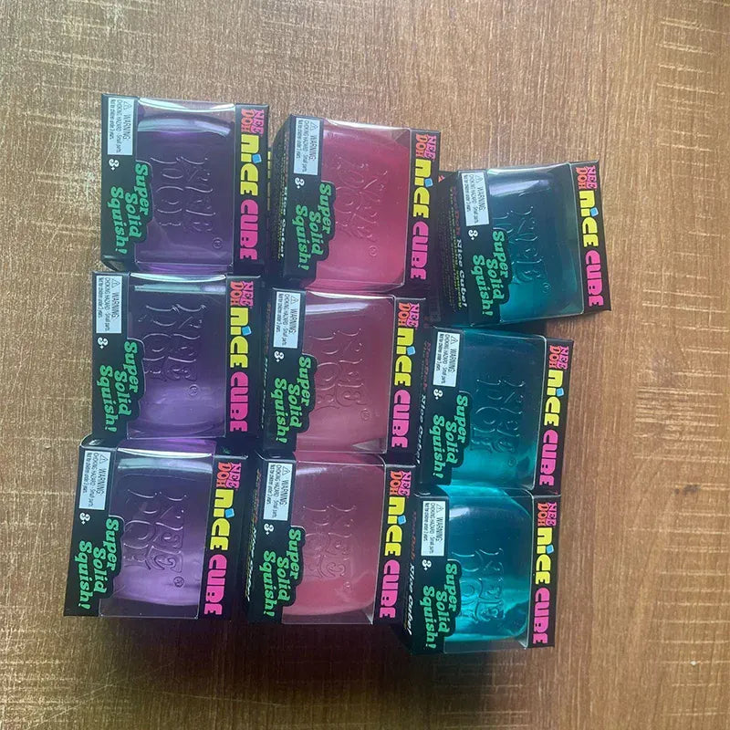 Small Needoh Sensory Cube - Compact Stress Relief Toy for Kids & Adults Schylling Needoh Nice Cube Sensory Toys Stress Relieving Blocks Pinching Relieving Puzzle Solving Venting Children Souvenir