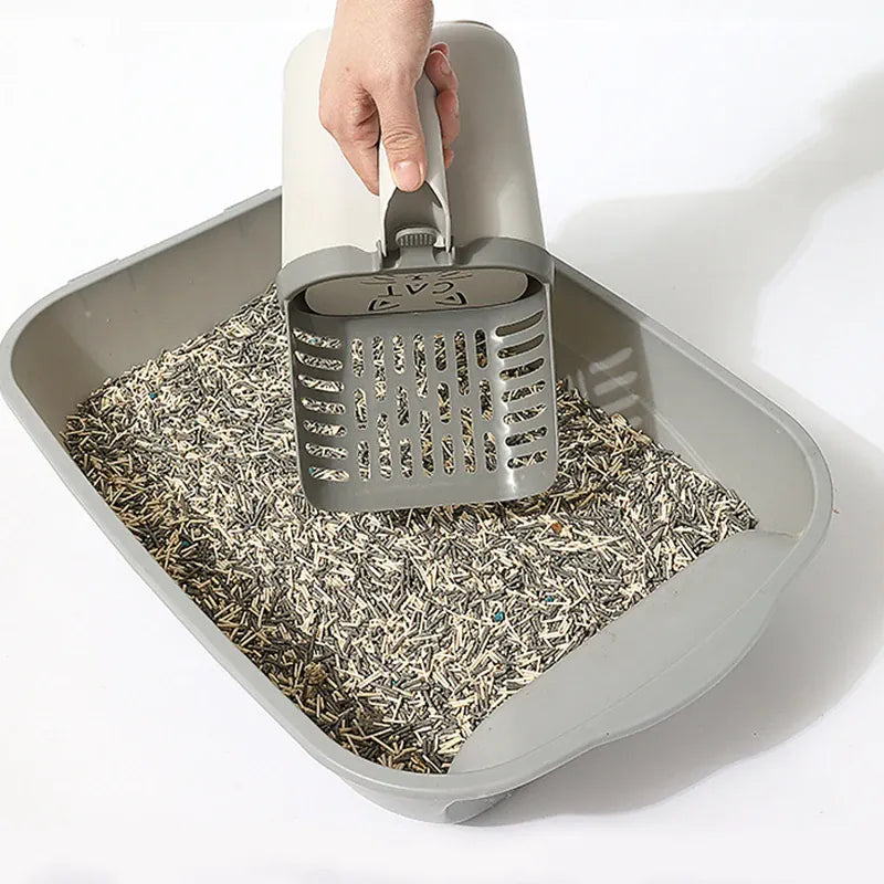 Self-Cleaning Cat Litter Scoop with Built-In Waste Bin & Refill Bags | Wahooly Self-Cleaning Cat Litter Scoop with Built-In Waste Bin & Refill Bags