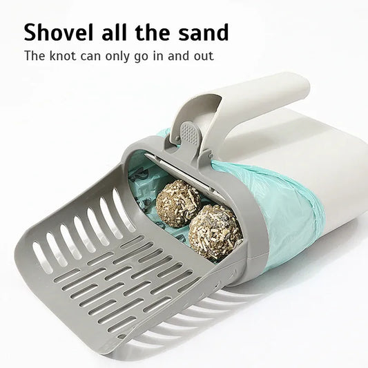 Self-Cleaning Cat Litter Scoop with Built-In Waste Bin & Refill Bags | Wahooly Self-Cleaning Cat Litter Scoop with Built-In Waste Bin & Refill Bags