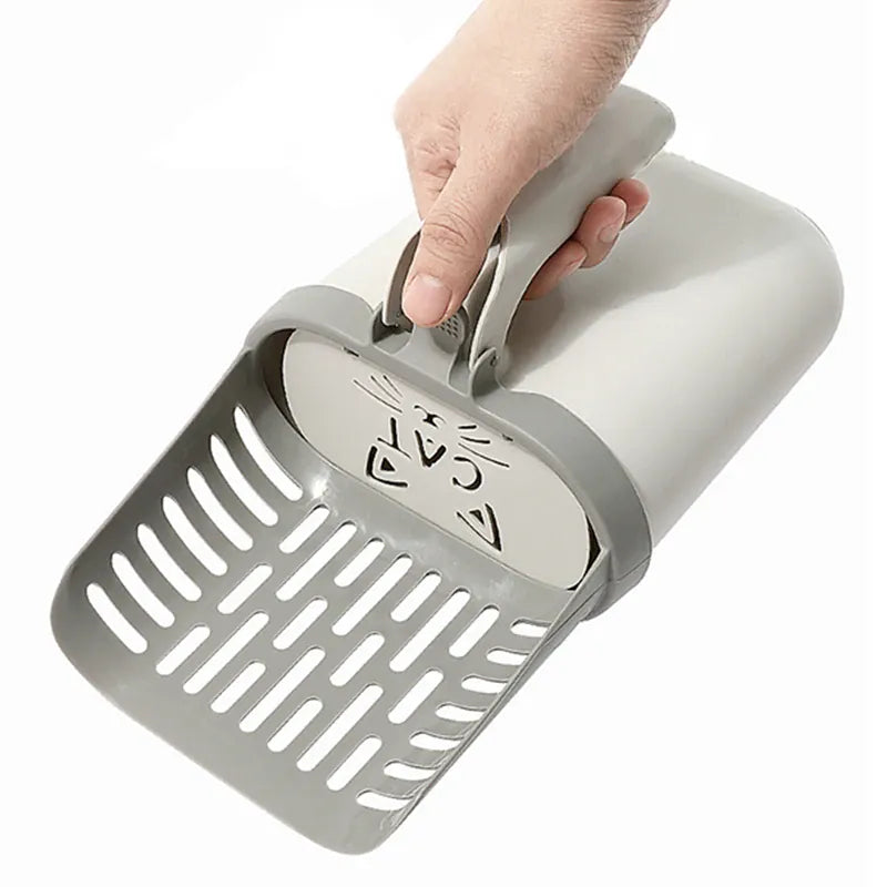 Self-Cleaning Cat Litter Scoop with Built-In Waste Bin & Refill Bags | Wahooly Self-Cleaning Cat Litter Scoop with Built-In Waste Bin & Refill Bags