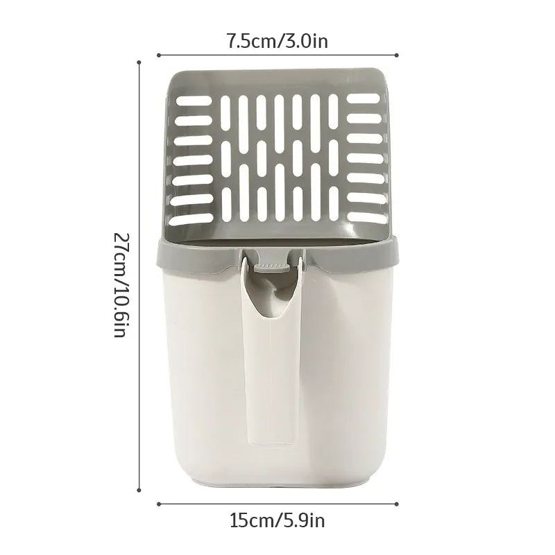 Self-Cleaning Cat Litter Scoop with Built-In Waste Bin & Refill Bags | Wahooly Self-Cleaning Cat Litter Scoop with Built-In Waste Bin & Refill Bags