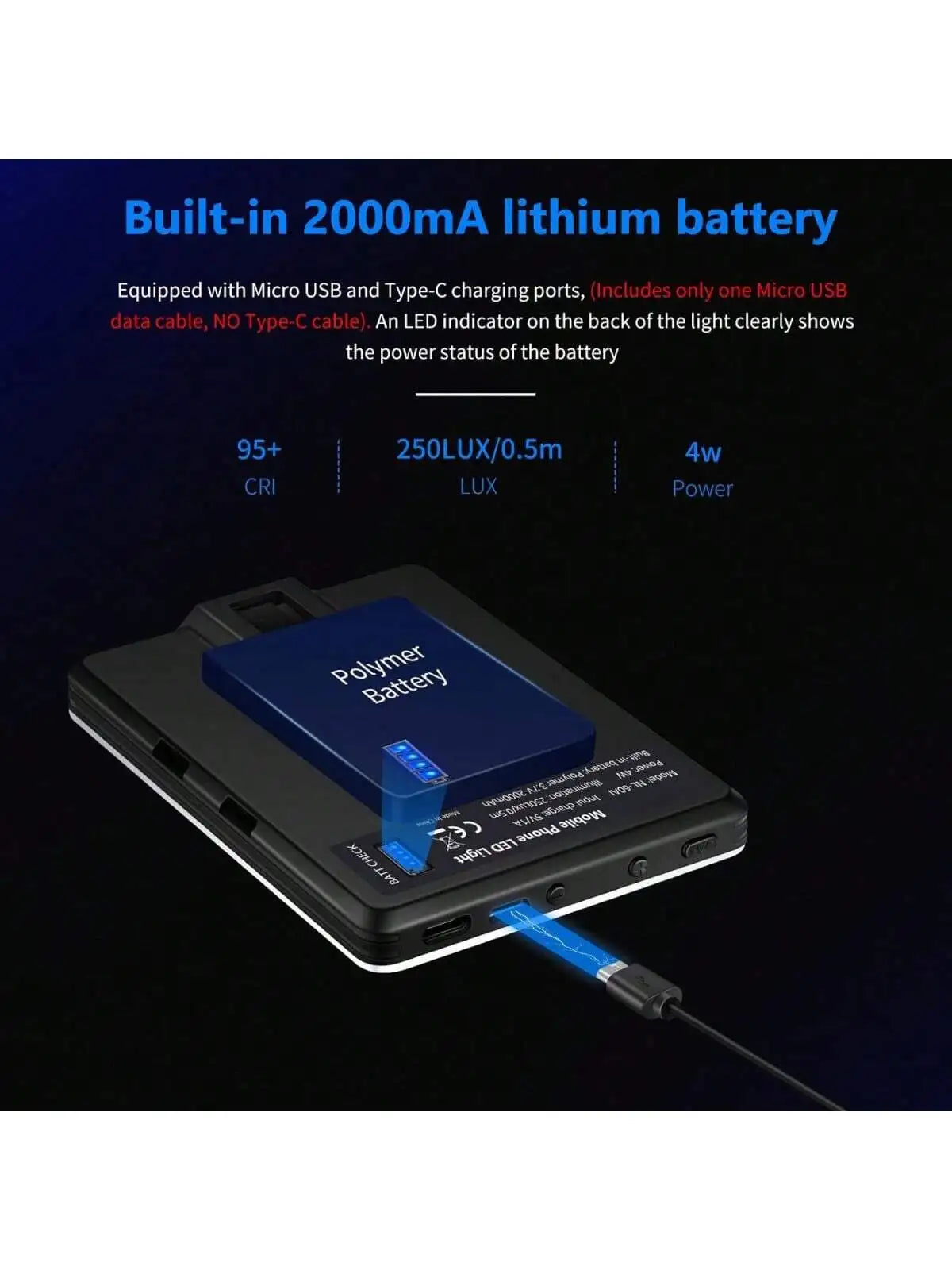 Selfie Light For Phone, Laptop, Tablets Camera Photography Video, With Front & Back Clip, Adjusted 3 LightModes For Phone, lPhon Selfie Light For Phone, Laptop, Tablets Camera Photography Video, With Front & Back Clip, Adjusted 3 LightModes For Phone, lPhon