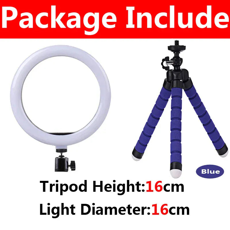 Selfie Video Light Selfie LED Ring Light Dimmable Round Ring Fill Lamp With Stand Tripods For Phone Video Live Camera Lighting Selfie Video Light Selfie LED Ring Light Dimmable Round Ring Fill Lamp With Stand Tripods For Phone Video Live Camera Lighting