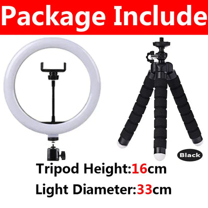 Selfie Video Light Selfie LED Ring Light Dimmable Round Ring Fill Lamp With Stand Tripods For Phone Video Live Camera Lighting Selfie Video Light Selfie LED Ring Light Dimmable Round Ring Fill Lamp With Stand Tripods For Phone Video Live Camera Lighting