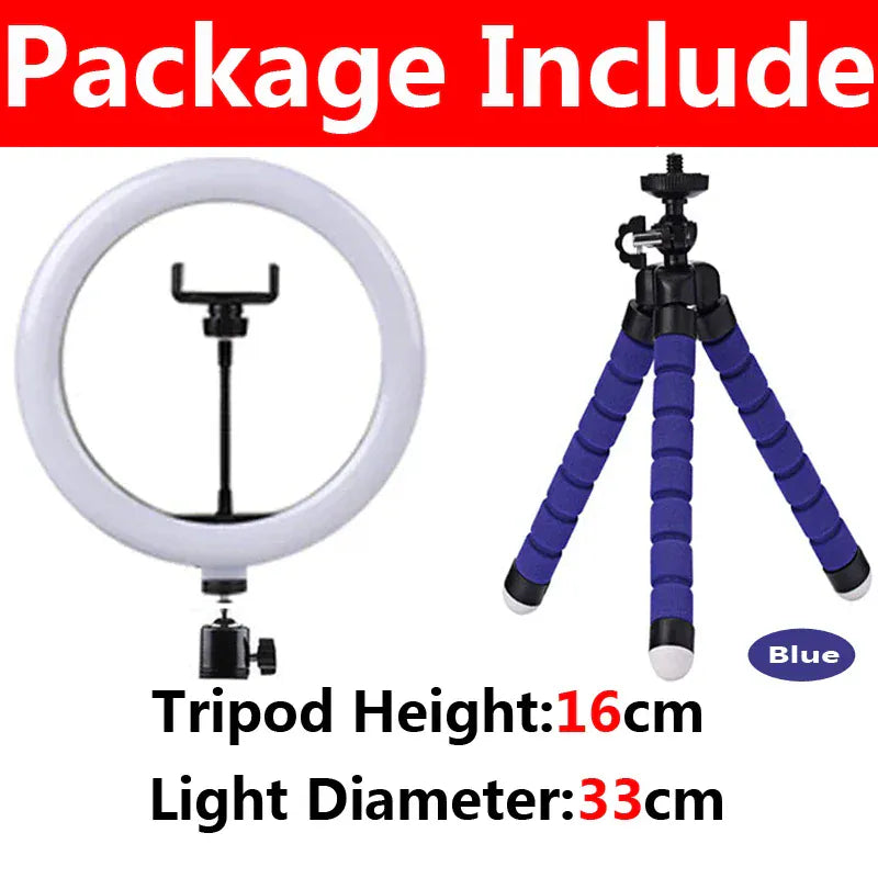 Selfie Video Light Selfie LED Ring Light Dimmable Round Ring Fill Lamp With Stand Tripods For Phone Video Live Camera Lighting Selfie Video Light Selfie LED Ring Light Dimmable Round Ring Fill Lamp With Stand Tripods For Phone Video Live Camera Lighting