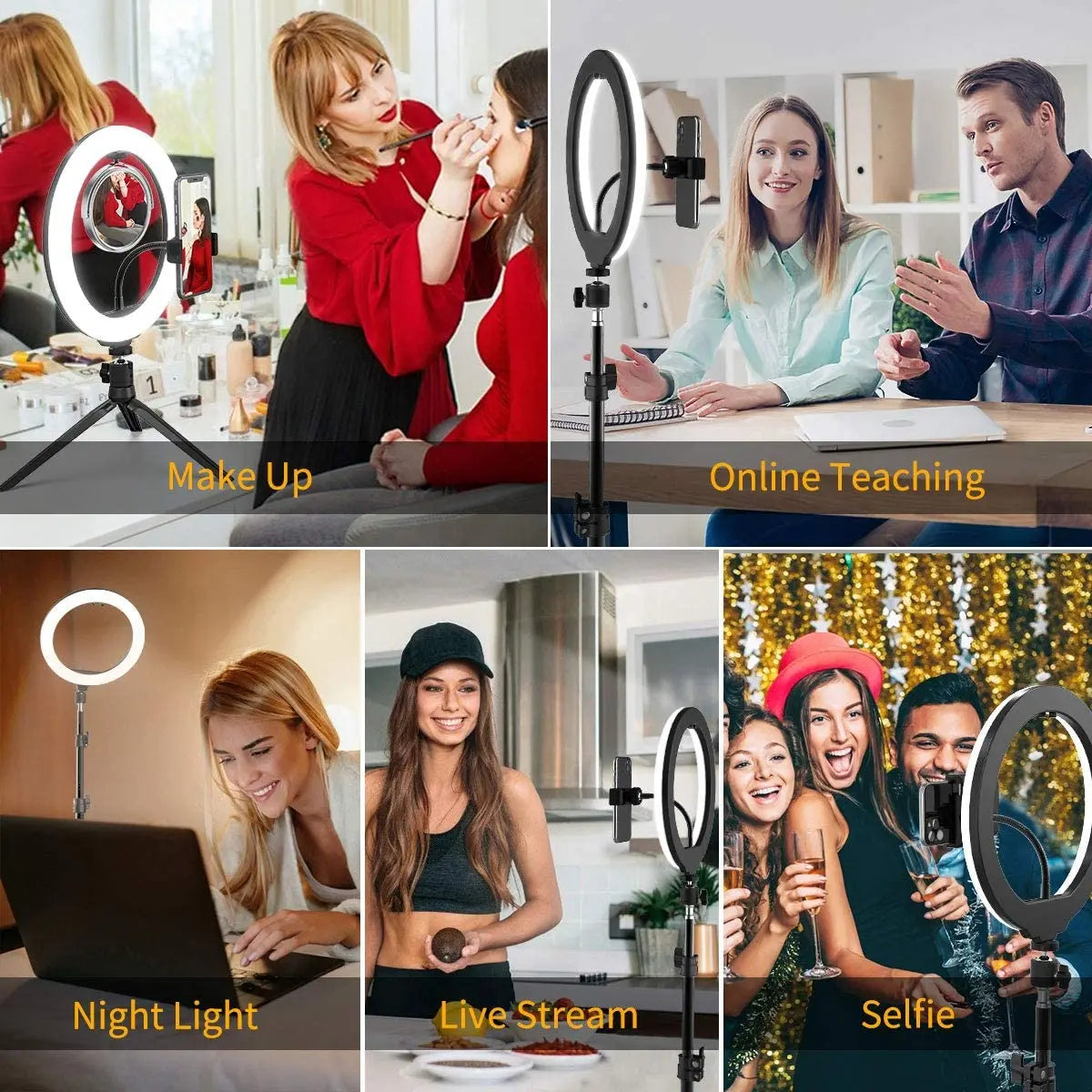 Selfie Video Light Selfie LED Ring Light Dimmable Round Ring Fill Lamp With Stand Tripods For Phone Video Live Camera Lighting Selfie Video Light Selfie LED Ring Light Dimmable Round Ring Fill Lamp With Stand Tripods For Phone Video Live Camera Lighting