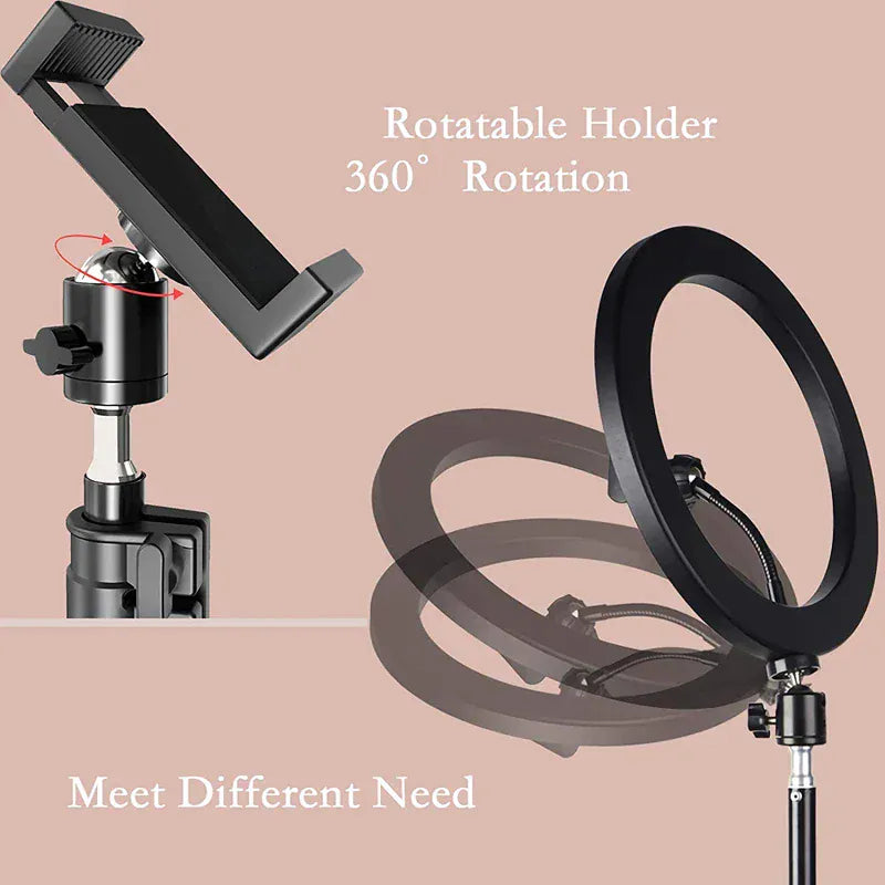 Selfie Video Light Selfie LED Ring Light Dimmable Round Ring Fill Lamp With Stand Tripods For Phone Video Live Camera Lighting Selfie Video Light Selfie LED Ring Light Dimmable Round Ring Fill Lamp With Stand Tripods For Phone Video Live Camera Lighting