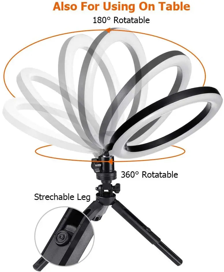 Selfie Video Light Selfie LED Ring Light Dimmable Round Ring Fill Lamp With Stand Tripods For Phone Video Live Camera Lighting Selfie Video Light Selfie LED Ring Light Dimmable Round Ring Fill Lamp With Stand Tripods For Phone Video Live Camera Lighting