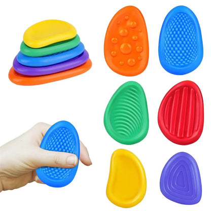 Sensory Worry Stones - 6 Pack Fidget Toys for Anxiety, Autism & ADHD Sensory Worry Stones - 6 Pack Fidget Toys for Anxiety, Autism & ADHD Relief