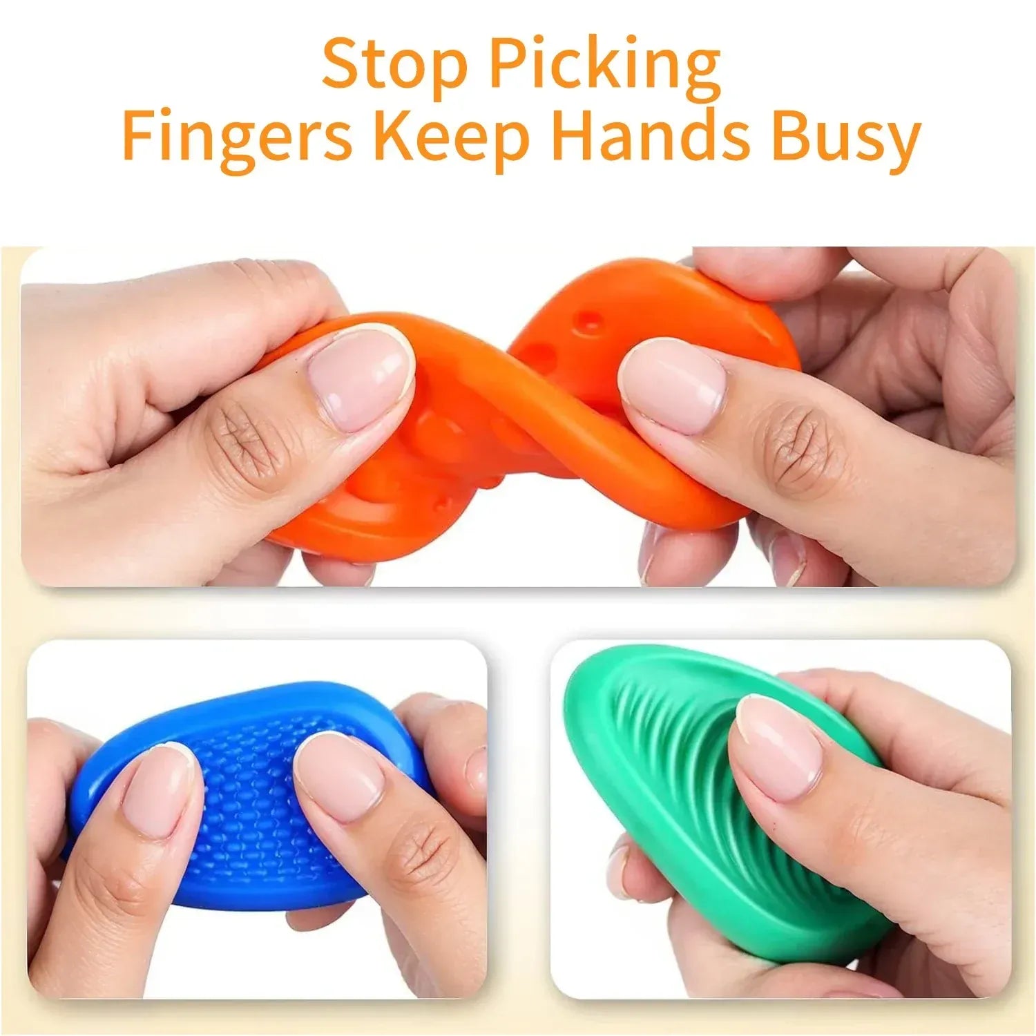 Sensory Worry Stones - 6 Pack Fidget Toys for Anxiety, Autism & ADHD Sensory Worry Stones - 6 Pack Fidget Toys for Anxiety, Autism & ADHD Relief