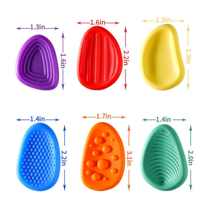 Sensory Worry Stones - 6 Pack Fidget Toys for Anxiety, Autism & ADHD Sensory Worry Stones - 6 Pack Fidget Toys for Anxiety, Autism & ADHD Relief