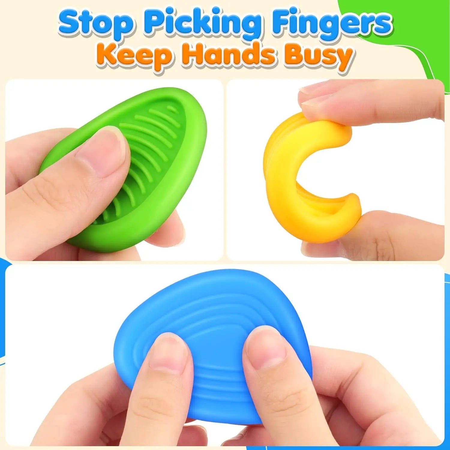 Sensory Worry Stones - 6 Pack Fidget Toys for Anxiety, Autism & ADHD Sensory Worry Stones - 6 Pack Fidget Toys for Anxiety, Autism & ADHD Relief