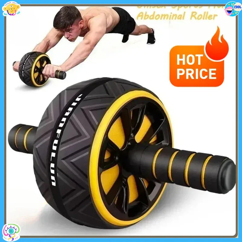 Silent dual-wheel ab roller, unisex abdominal exercise equipment, stabilizes core strength, anti-slip and durable Silent dual-wheel ab roller, unisex abdominal exercise equipment, stabilizes core strength, anti-slip and durable