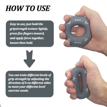 Silicone Adjustable 20-90LB Hand Grip Arm Strength Exercise Gripping Ring Fitness Gym Finger Forearm Trainer Carpal Expander Silicone Adjustable 20-90LB Hand Grip Arm Strength Exercise Gripping Ring Fitness Gym Finger Forearm Trainer Carpal Expander