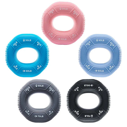 Silicone Adjustable 20-90LB Hand Grip Arm Strength Exercise Gripping Ring Fitness Gym Finger Forearm Trainer Carpal Expander Silicone Adjustable 20-90LB Hand Grip Arm Strength Exercise Gripping Ring Fitness Gym Finger Forearm Trainer Carpal Expander
