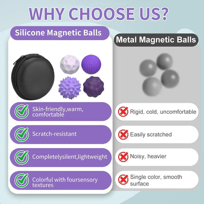Silicone Magnetic Sensory Fidget Balls | Calming Travel Toy for Autism & ADHD Silicone Magnetic Sensory Fidget Balls | Calming Travel Toy for Autism & ADHD