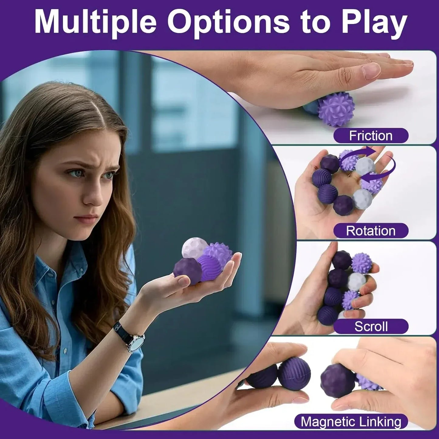 Silicone Magnetic Sensory Fidget Balls | Calming Travel Toy for Autism & ADHD Silicone Magnetic Sensory Fidget Balls | Calming Travel Toy for Autism & ADHD