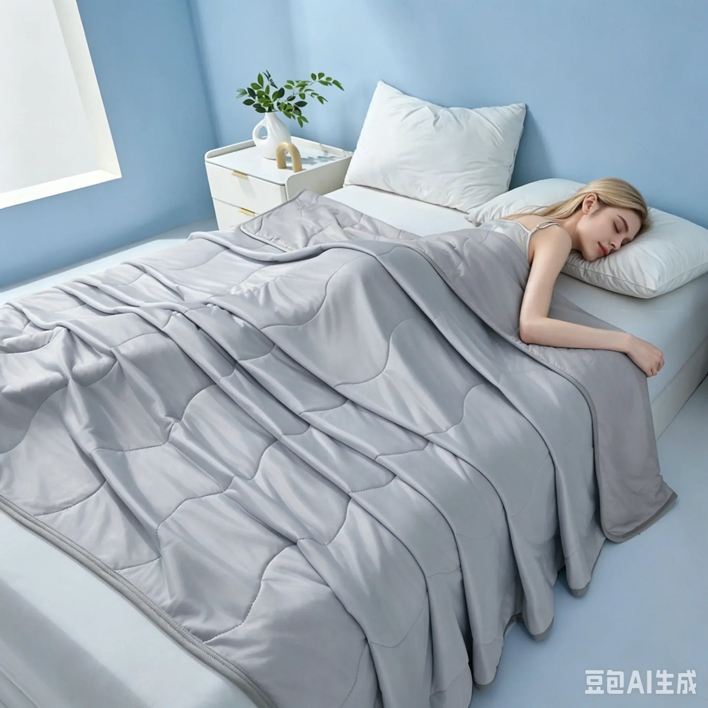 Silky Cooling Summer Quilt Lightweight Comforter 10 Colors | Wahooly Silky Cooling Summer Quilt – Lightweight Air Conditioner Comforter for Hot Sleepers