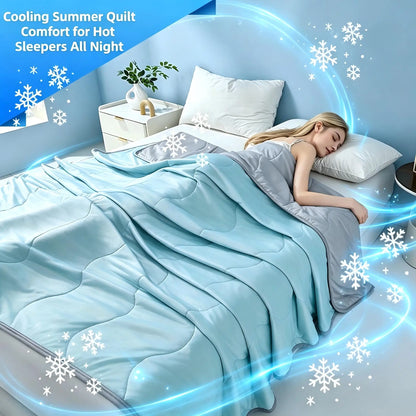 Silky Cooling Summer Quilt Lightweight Comforter 10 Colors | Wahooly Silky Cooling Summer Quilt – Lightweight Air Conditioner Comforter for Hot Sleepers