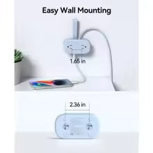 ‌Travel Power Strip: 4 Outlets, 3 USB Ports (1 USB-C), 4FT Cord, Small & Compact