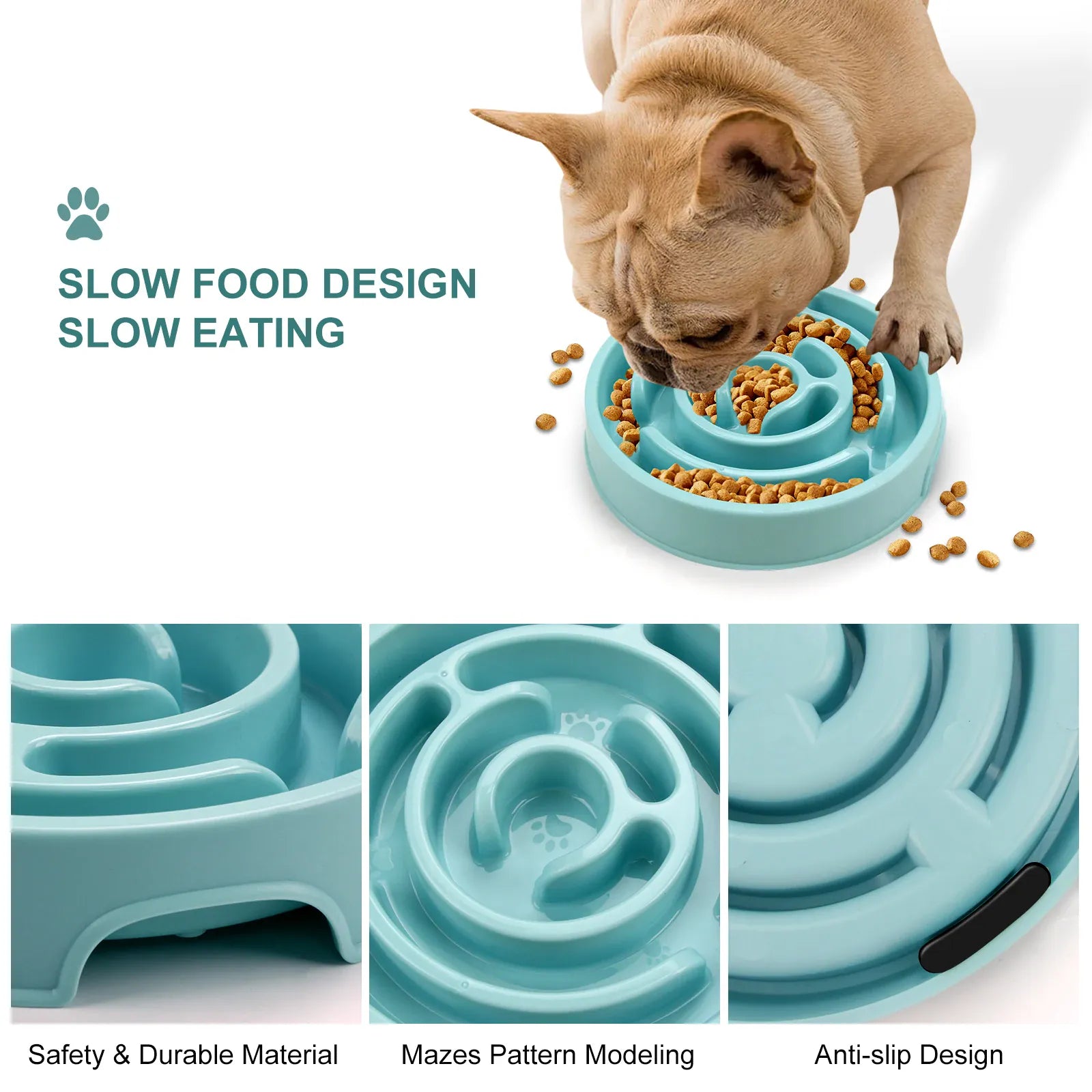 Slow Feeder Bowl for Dogs & Cats | Maze Design Anti-Gulping | Non-Slip | All Sizes Slow Feeder Bowl for Dogs & Cats — Maze Design, Non-Slip, Anti-Gulping | Fun Feeding for All Sizes