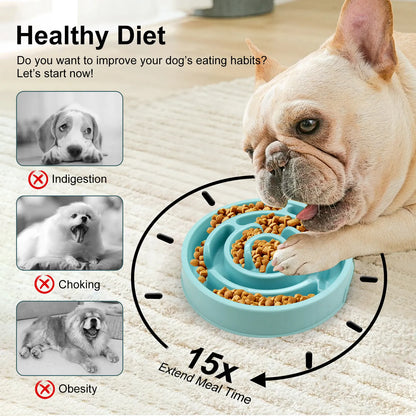 Slow Feeder Bowl for Dogs & Cats | Maze Design Anti-Gulping | Non-Slip | All Sizes Slow Feeder Bowl for Dogs & Cats — Maze Design, Non-Slip, Anti-Gulping | Fun Feeding for All Sizes