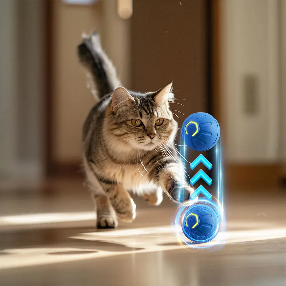 Smart Electronic Moving Ball – Auto Jump & Roll Dog & Cat Toy | Wahooly Smart Electronic Moving Ball – Automatic Jump & Roll Interactive Toy for Dogs & Cats