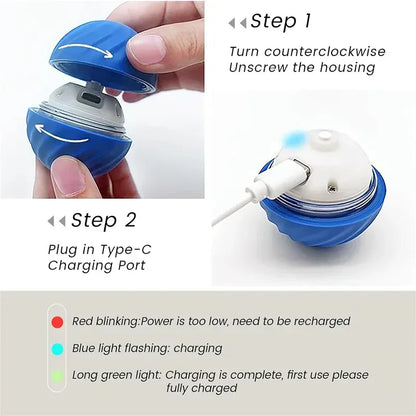 Smart Electronic Moving Ball – Auto Jump & Roll Dog & Cat Toy | Wahooly Smart Electronic Moving Ball – Automatic Jump & Roll Interactive Toy for Dogs & Cats
