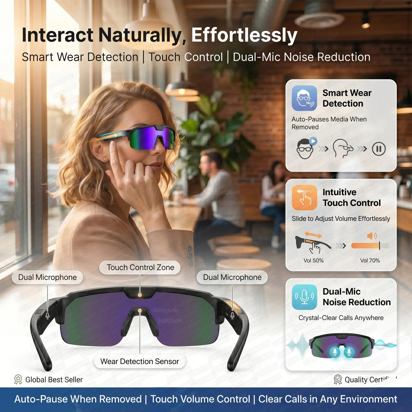 Smart Glasses with 4K HD Anti-Shake Camera – 3D Stereo Audio Wearable Smart Glasses with 4K HD Camera – Anti-Shake Recording, 3D Stereo Audio & Wearable Tech