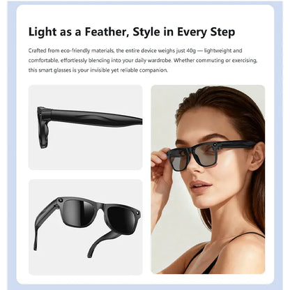 Smart Glasses with HD Camera – 100W Recording & High-Fidelity Audio Wearable Smart Glasses with Camera – 100W HD Recording, High-Fidelity Audio & Wearable Tech