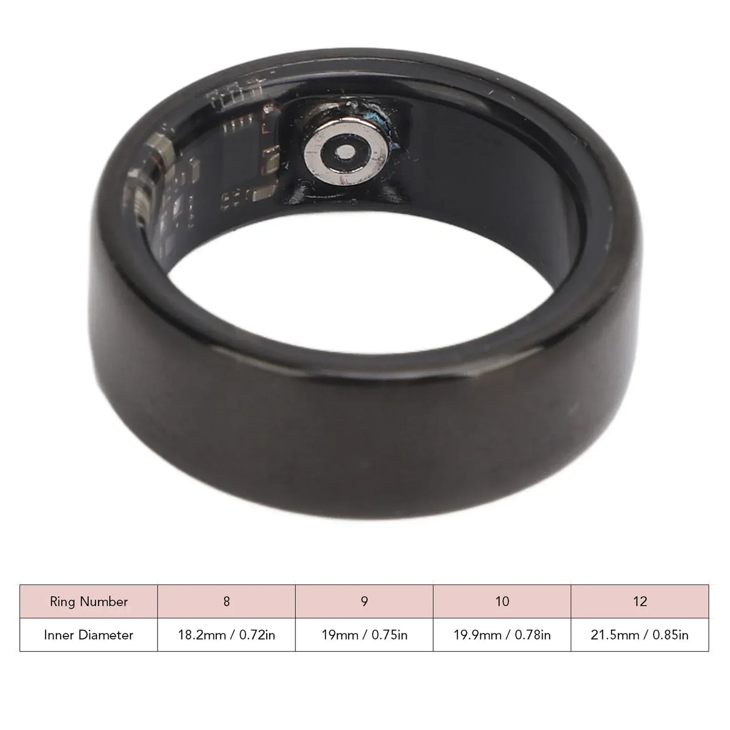 Ceramic Smart Health Ring - Heart Rate & Sleep Tracker | Wahooly Smart Health Ring Ceramic Material with Charging Case Sleep Heart Rate SpO2 Monitoring for Fitness Tracking App Compatible