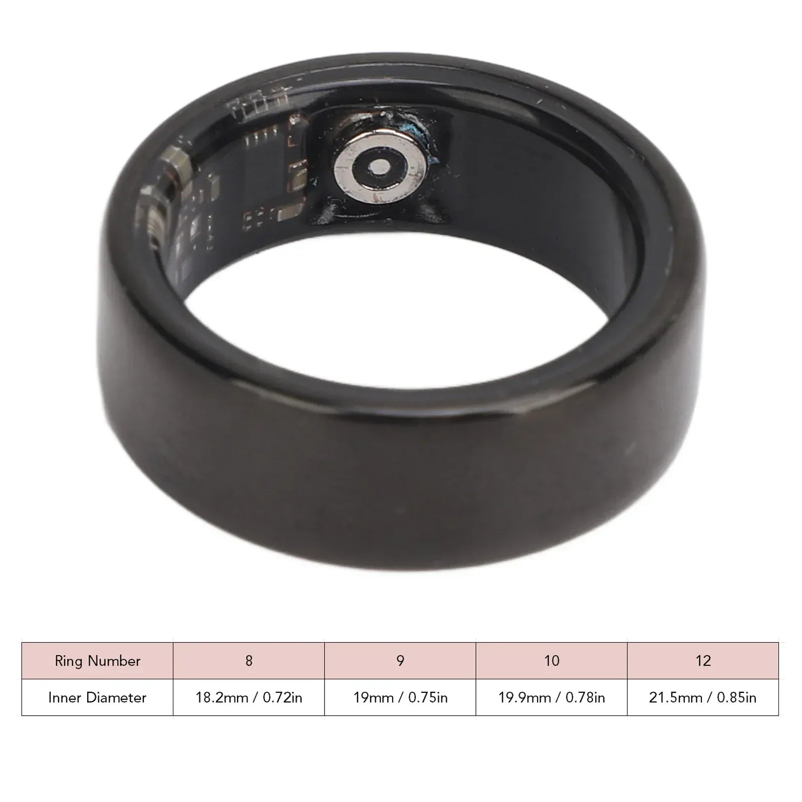 Ceramic Smart Health Ring - Heart Rate & Sleep Tracker | Wahooly Smart Health Ring Ceramic Material with Charging Case Sleep Heart Rate SpO2 Monitoring for Fitness Tracking App Compatible