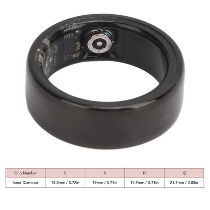 Ceramic Smart Health Ring - Heart Rate & Sleep Tracker | Wahooly Smart Health Ring Ceramic Material with Charging Case Sleep Heart Rate SpO2 Monitoring for Fitness Tracking App Compatible