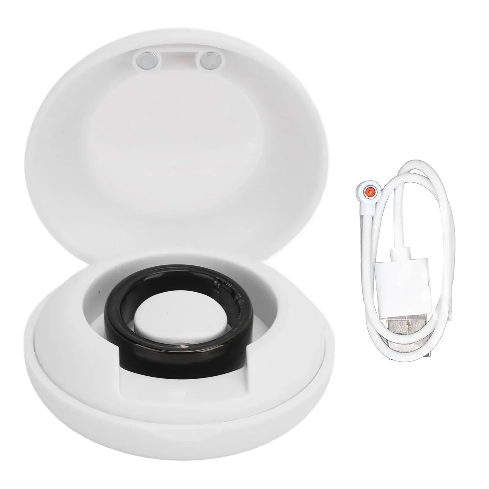 Ceramic Smart Health Ring - Heart Rate & Sleep Tracker | Wahooly Smart Health Ring Ceramic Material with Charging Case Sleep Heart Rate SpO2 Monitoring for Fitness Tracking App Compatible